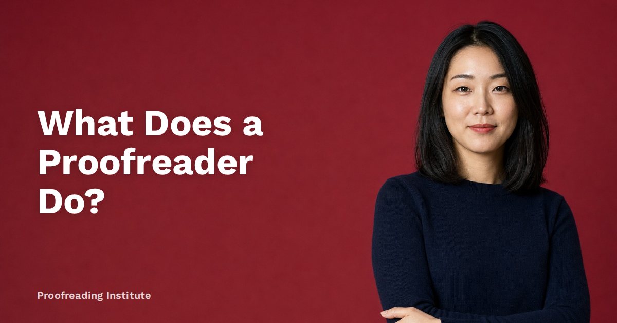 What Does a Proofreader Do?